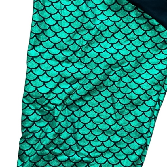 Handmade iridescent mermaid fish scales metallic leggings-XL - Picture 5 of 10